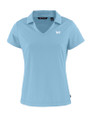 Washington Commanders Mono Cutter & Buck Daybreak Eco Recycled Womens V-neck Polo Atlas Light Blue Mannequin