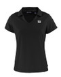 New York Giants Mono Cutter & Buck Daybreak Eco Recycled Womens V-neck Polo Black Mannequin