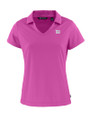 New York Giants Mono Cutter & Buck Daybreak Eco Recycled Womens V-neck Polo Gelato Fuchsia Mannequin