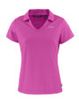 New Orleans Saints Mono Cutter & Buck Daybreak Eco Recycled Womens V-neck Polo Gelato Fuchsia Mannequin