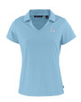 Cincinnati Bengals Mono Cutter & Buck Daybreak Eco Recycled Womens V-neck Polo Atlas Light Blue Mannequin