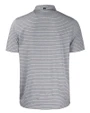 Chicago Bears Mono Cutter & Buck Forge Eco Heather Stripe Stretch Recycled Mens Big & Tall Polo Black Heather Mannequin Back