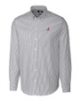 Alabama Crimson Tide Cutter & Buck Stretch Oxford Stripe Mens Big and Tall Long Sleeve Dress Shirt Charcoal Mannequin