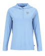 Chicago Bears Mono Cutter & Buck Coastline Epic Comfort Recycled Womens Hooded Shirt Atlas Light Blue Mannequin