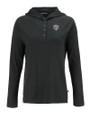 Chicago Bears Monochromatic Cutter & Buck Coastline Recycled Double Peached Womens Hooded Pullover Black Mannequin
