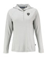 Chicago Bears Monochromatic Cutter & Buck Coastline Recycled Double Peached Womens Hooded Pullover CONCRETE Mannequin