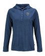 Chicago Bears Monochromatic Cutter & Buck Coastline Recycled Double Peached Womens Hooded Pullover Navy Blue Mannequin