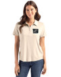 New York Giants Mono Cutter & Buck Coastline Epic Comfort Recycled Womens Polo Wheat Front