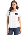 New York Giants Mono Cutter & Buck Coastline Epic Comfort Recycled Womens Polo White Front