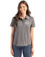Los Angeles Rams Mono Cutter & Buck Coastline Epic Comfort Recycled Womens Polo Elemental Grey Front