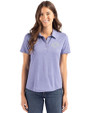 Los Angeles Rams Mono Cutter & Buck Coastline Epic Comfort Recycled Womens Polo Hyacinth Front