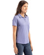 Los Angeles Rams Mono Cutter & Buck Coastline Epic Comfort Recycled Womens Polo Hyacinth Side