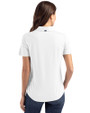 Los Angeles Rams Mono Cutter & Buck Coastline Epic Comfort Recycled Womens Polo White Back