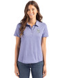 Minnesota Vikings Mono Cutter & Buck Coastline Epic Comfort Recycled Womens Polo Hyacinth Front