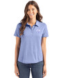 Tampa Bay Buccaneers Monochromatic Cutter & Buck Coastline Recycled Double Peached Womens Polo Hyacinth Front