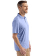 Detroit Lions Monochromatic Cutter & Buck Coastline Recycled Double Peached Mens Polo Hyacinth Side