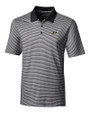 Purdue Boilermakers Cutter & Buck Forge Tonal Stripe Stretch Mens Big and Tall Polo Black Mannequin