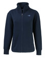 James Clemens High School Cutter & Buck Roam Recycled Buttery-Soft Knit Womens Full Zip Jacket Navy Blue Mannequin