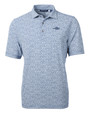 James Clemens High School Cutter & Buck Virtue Eco Pique Botanical Print Recycled Mens Polo NVBU_MANN_HG 1
