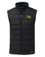 Mountain Brook High School Cutter & Buck Evoke Recycled Honeycomb Fleece Mens Hybrid Full Zip Vest Black Mannequin