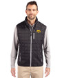 Iowa Hawkeyes Cutter & Buck Rainier PrimaLoft® Mens Big and Tall Eco Insulated Full Zip Puffer Vest Black Front