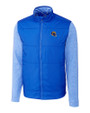 Los Angeles Rams NFL Helmet Cutter & Buck Stealth Hybrid Quilted Mens Big and Tall Full Zip Windbreaker Jacket Chelan Blue Mannequin