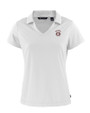 Oklahoma Sooners SEC Cutter & Buck Daybreak Eco Recycled Womens V-neck Polo White Mannequin
