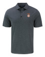 Texas Longhorns SEC Cutter & Buck Forge Eco Stretch Recycled Mens Polo Dark Black Heather Mannequin