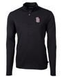 Marjory Stoneman Douglas High School Cutter & Buck Virtue Recycled Featherlight Pique Mens Quarter Zip Pullover Black Mannequin