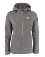 Texas Longhorns SEC Cutter & Buck Evoke Softshell Recycled Full Zip Womens Jacket Elemental Grey Mannequin