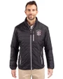 Oklahoma Sooners SEC Cutter & Buck Rainier PrimaLoft® Mens Eco Insulated Full Zip Puffer Jacket Black Front