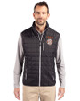Texas Longhorns SEC Cutter & Buck Rainier PrimaLoft® Mens Eco Insulated Full Zip Puffer Vest Black Front
