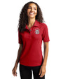 Oklahoma Sooners SEC Cutter & Buck Virtue Eco Pique Recycled Womens Polo Cardinal Red Front