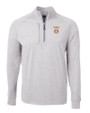 Texas Longhorns SEC Cutter & Buck Adapt Eco Knit Heather Mens Quarter Zip Pullover Polished Heather Mannequin