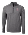 Marjory Stoneman Douglas High School Cutter & Buck Adapt Eco Knit Heather Mens Quarter Zip Pullover BLH_MANN_HG 1
