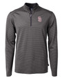 Marjory Stoneman Douglas High School Cutter & Buck Virtue Eco Pique Micro Stripe Recycled Mens Big & Tall Quarter Zip BLEG_MANN_HG 1