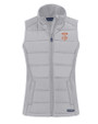 Texas Longhorns SEC Cutter & Buck Evoke Recycled Honeycomb Fleece Womens Hybrid Full Zip Vest CONCRETE Mannequin