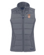 Texas Longhorns SEC Cutter & Buck Evoke Recycled Honeycomb Fleece Womens Hybrid Full Zip Vest Elemental Grey Mannequin