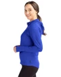 Pitt Panthers College Vault Cutter & Buck Daybreak Eco Recycled Womens Half Zip Hoodie Tour Blue Side