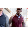 Cutter & Buck Response Lightweight Hybrid Quarter Zip Mens Pullover Windbreaker Bordeaux Lifestyle
