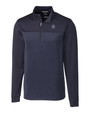 Seattle Mariners Mono Cutter & Buck Traverse Stretch Stripe Eco Quarter Zip Mens Big and Tall Pullover LYN_MANN_HG 1