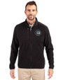 Chicago Cubs Mono Cutter & Buck Cascade Eco Sherpa Mens Big & Tall Fleece Jacket Black Front