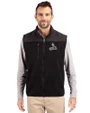 St. Louis Cardinals Mono Cutter & Buck Cascade Eco Sherpa Mens Big and Tall Fleece Vest Black Front