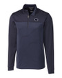 Penn State Nittany Lions Cutter & Buck Traverse Stretch Eco Stripe Quarter Zip Mens Big and Tall Pullover LYN_MANN_HG 