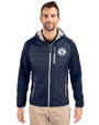 Milwaukee Brewers Mono Cutter & Buck Rainier Primaloft Mens Eco Full Zip Hybrid Jacket Dark Navy Front