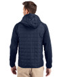 Milwaukee Brewers Mono Cutter & Buck Rainier Primaloft Mens Eco Full Zip Hybrid Jacket Dark Navy Back