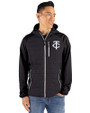 Minnesota Twins Mono Cutter & Buck Rainier Primaloft Mens Eco Full Zip Hybrid Jacket Black Front