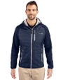 Atlanta Braves Mono Cutter & Buck Rainier Primaloft Mens Eco Full Zip Hybrid Jacket Dark Navy Front