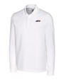 New York Jets Americana Cutter & Buck Advantage Tri-Blend Pique Mens Long Sleeve Polo WH_MANN_HG 1