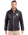 Milwaukee Brewers Mono Cutter & Buck Rainier PrimaLoft® Mens Eco Insulated Full Zip Puffer Jacket Black Front